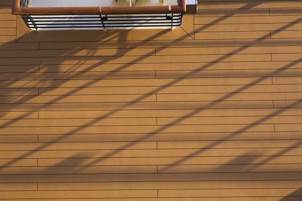 top view of wood plank deck