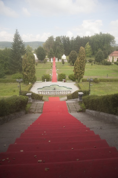 red carpet for marking a route