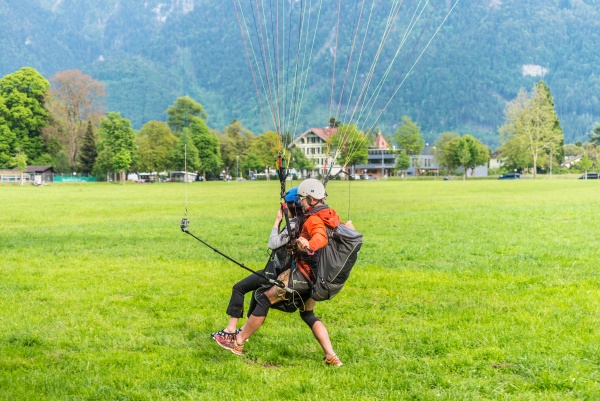 paraglider in interlaken switzerland