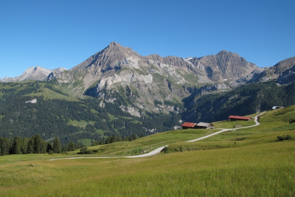 beautiful landscape in gsteig bei gstaad