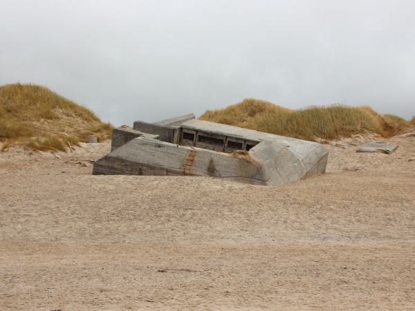 german war bunker at coast of