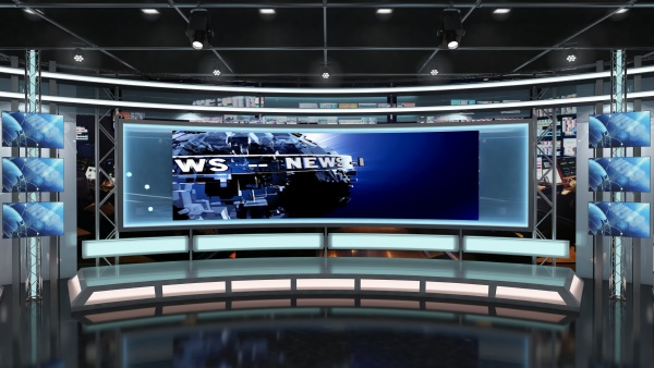 virtual tv studio news set 1