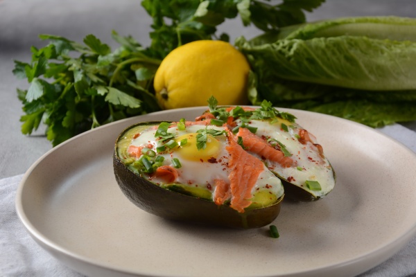 baked smoked salmon egg in