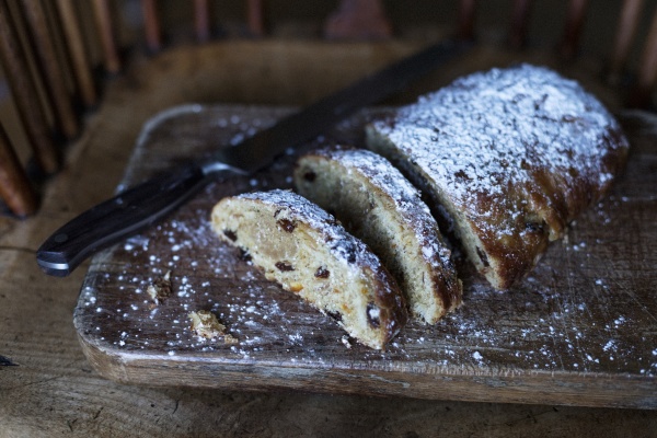 home made stollen enriched with butter
