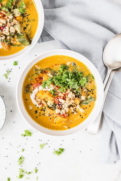 peanut and sweet potato soup with
