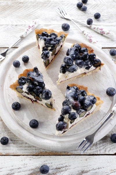 creamy blueberry tart