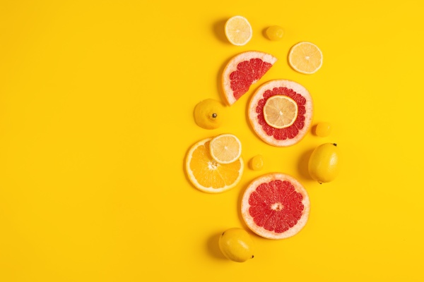 composition of citrus fruit orange