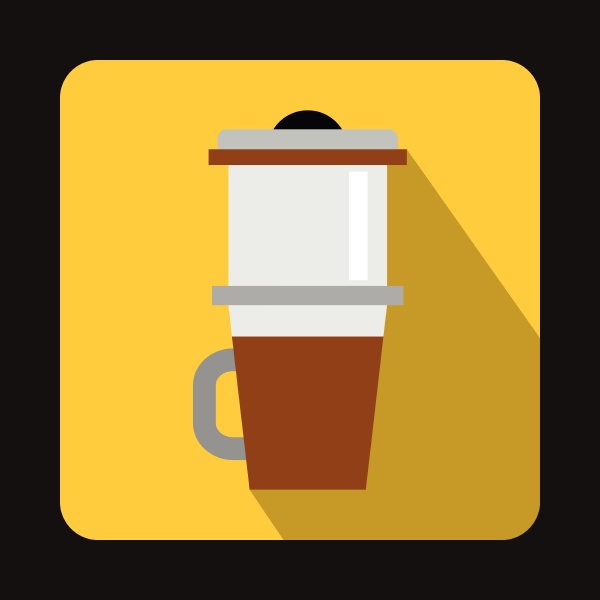 mug for coffee icon flat