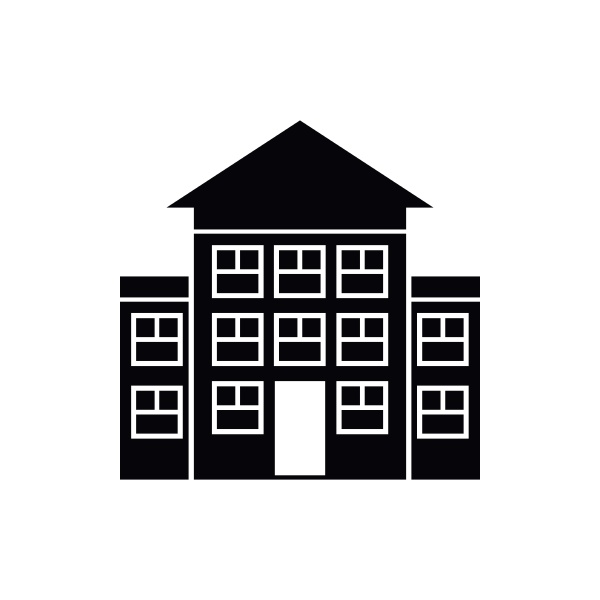 bank building icon simple style