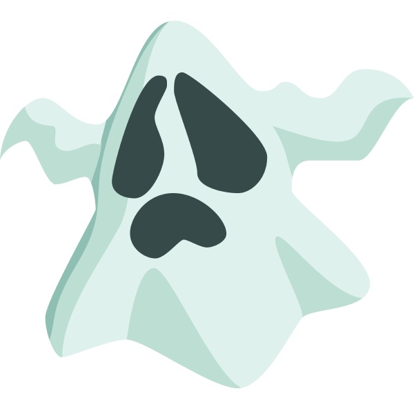 halloween ghost icon cartoon style