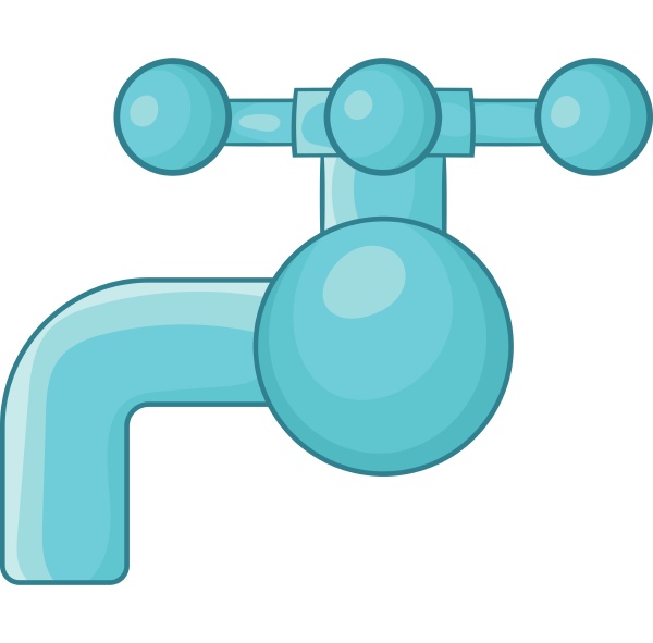 water tap with knob icon