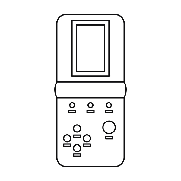 tetris portable game icon outline