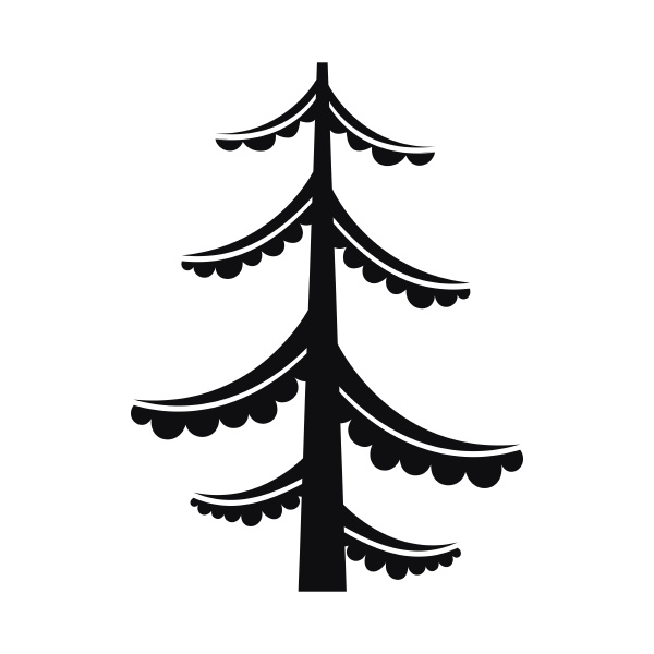 pine icon in simple style