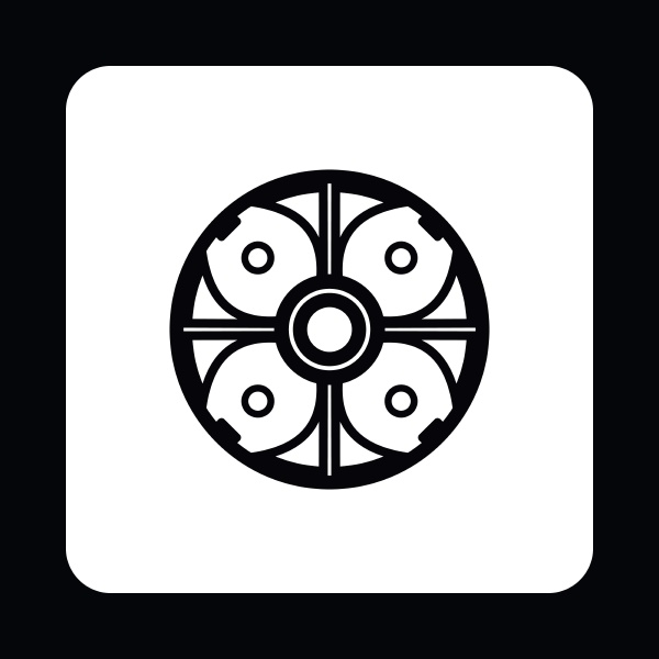 round battle shield icon simple