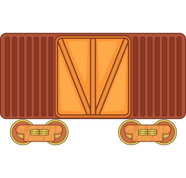 freight train icon cartoon style