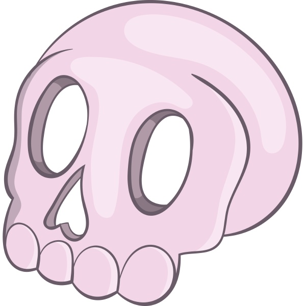 halloween skull icon cartoon style