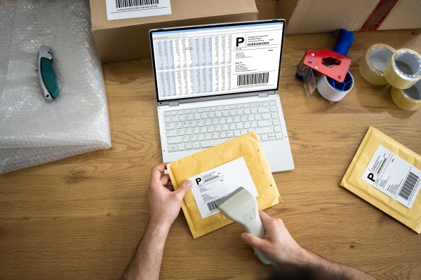 person packaging orders for online business