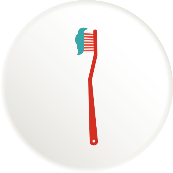 toothbrush icon flat style