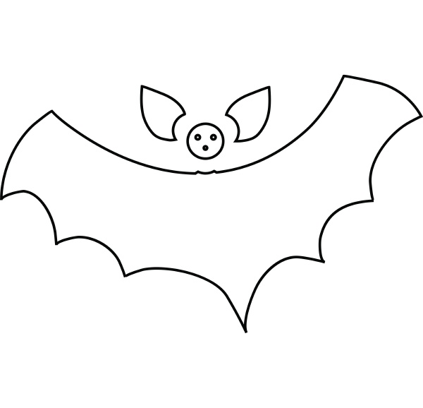 halloween flying bat icon outline