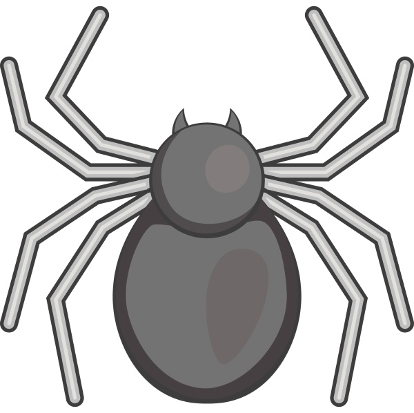 spider icon gray monochrome style