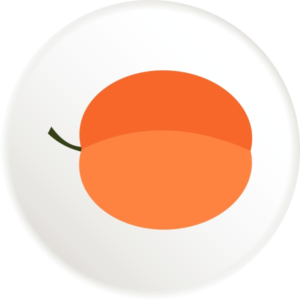 peach icon flat style