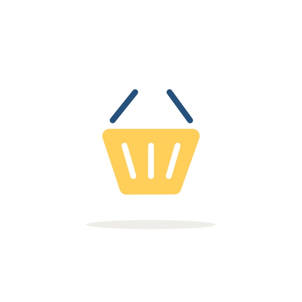 empty shopping basket icon with