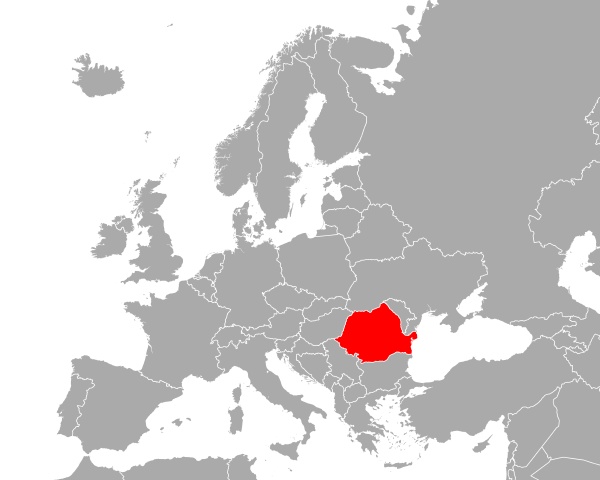 map of romania in europe