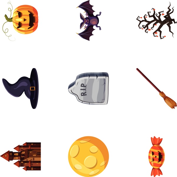 all saints day icons set