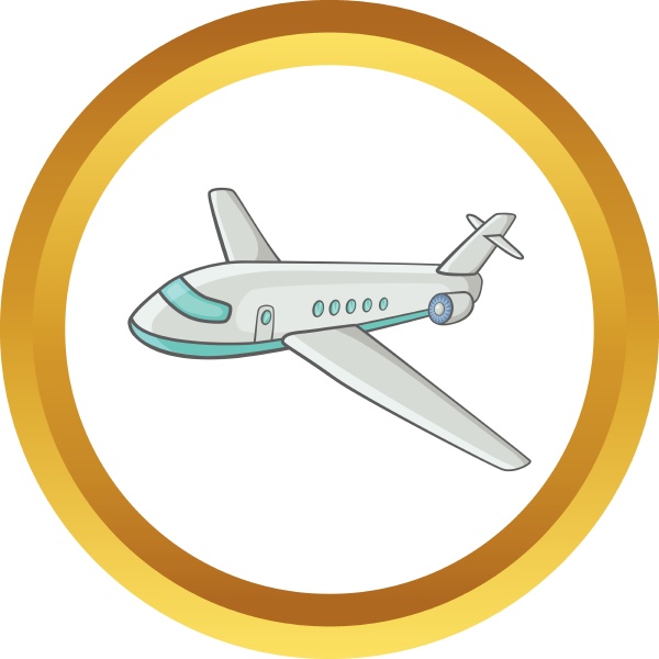 passenger airliner vector icon