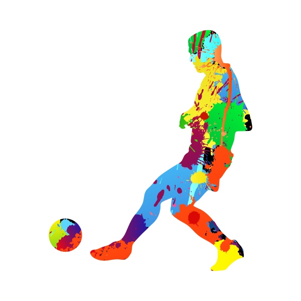 soccer football player silhouette