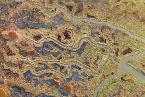 aerial view of the abstract pattern
