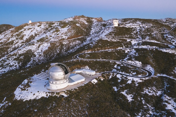 aerial view of gran telescopio canarias