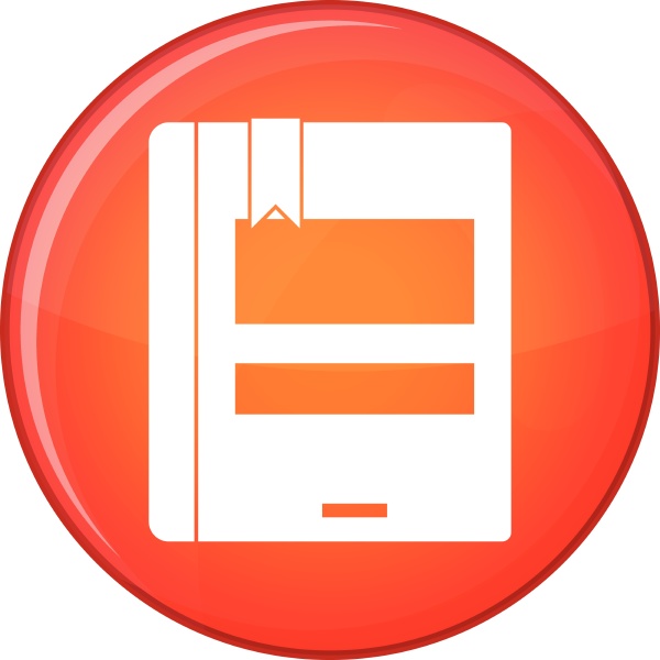 closed book icon flat style