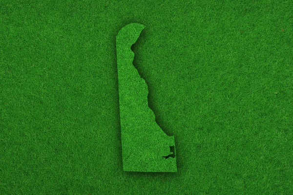 map of delaware on green felt