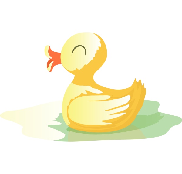 yellow duck icon cartoon style