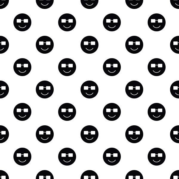 happy smiley pattern simple style