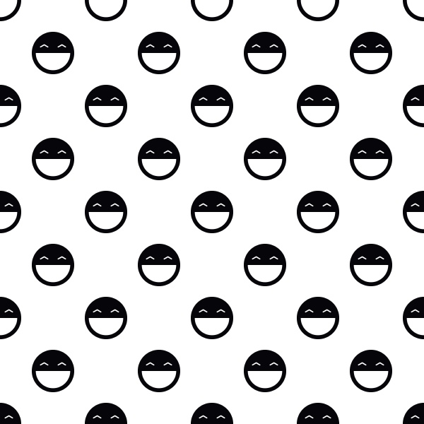 laughing smiley pattern simple style