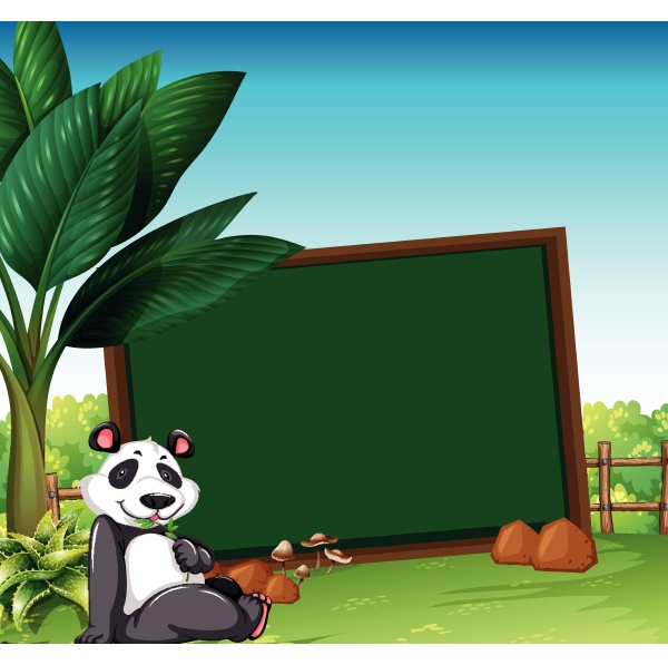 border template with panda in the