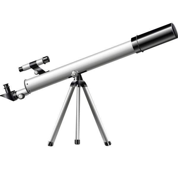 white telescope on tripod
