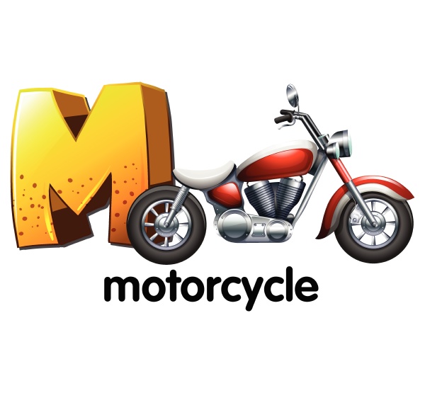 a letter m for motorcycle
