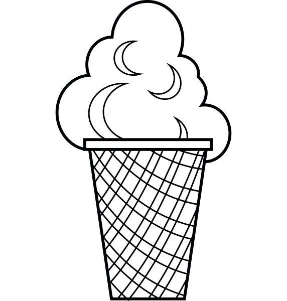 ice cream icon outline style
