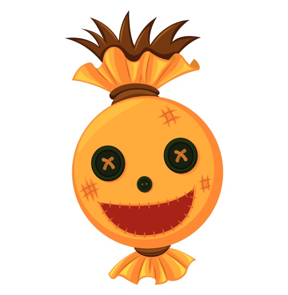 scarecrow head with happy face
