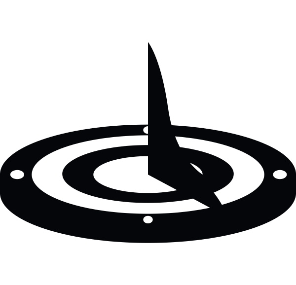 sundial icon simple style