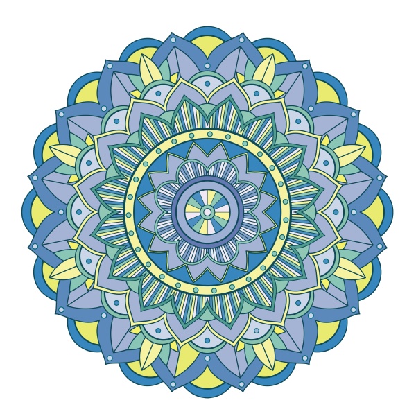 mandala patterns on isolated background