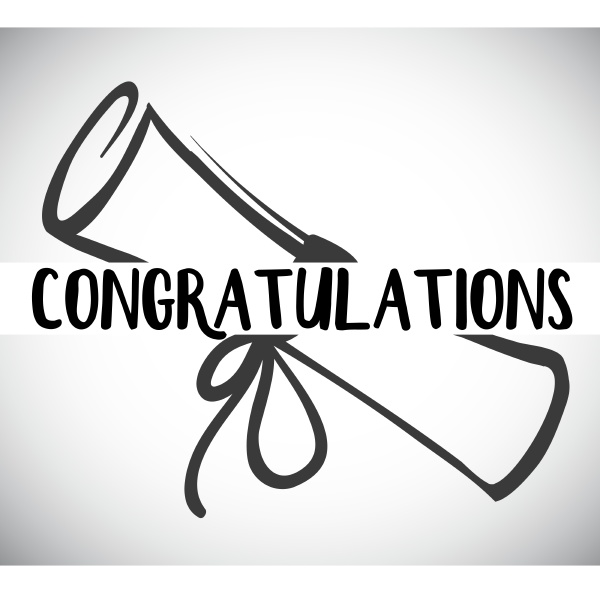 card template with congratulations word and