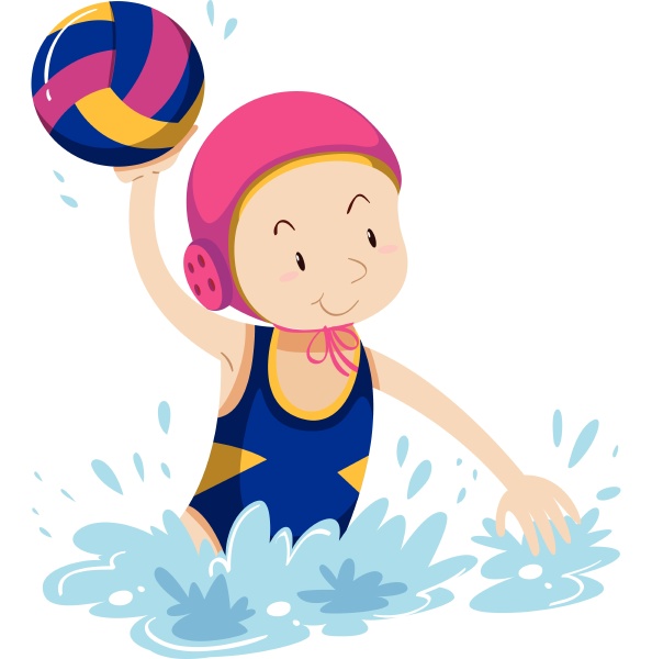 woman doing water polo in the
