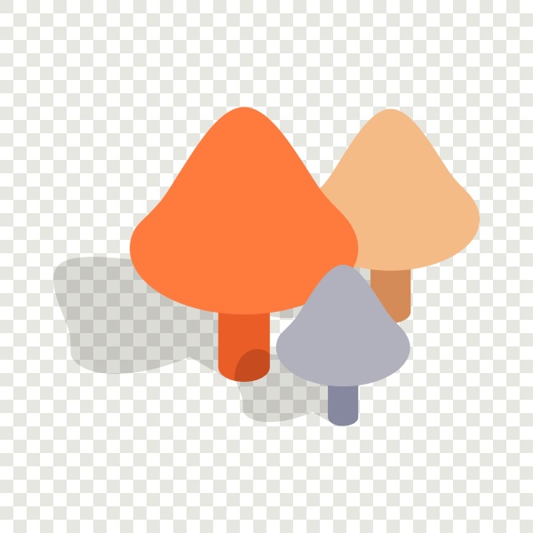 mushrooms isometric icon