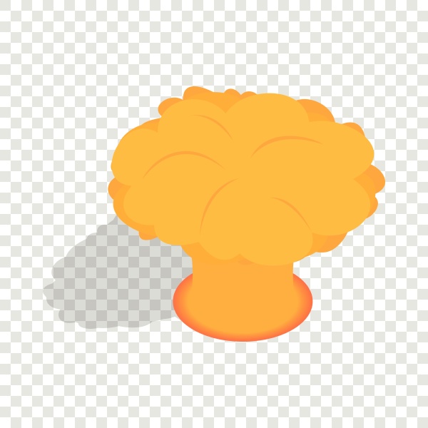 nuclear explosion isometric icon