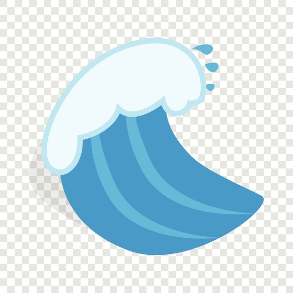 ocean wave isometric icon