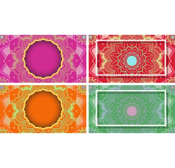 background template with mandala designs